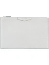Givenchy Medium Antigona Grained Leather Pouch, Grey