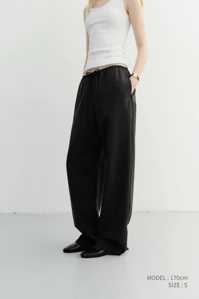 Dunst Drawstring Casual Pants In Black
