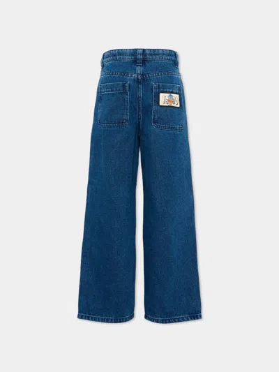 Kenzo Belt Loop Jeans In Blue