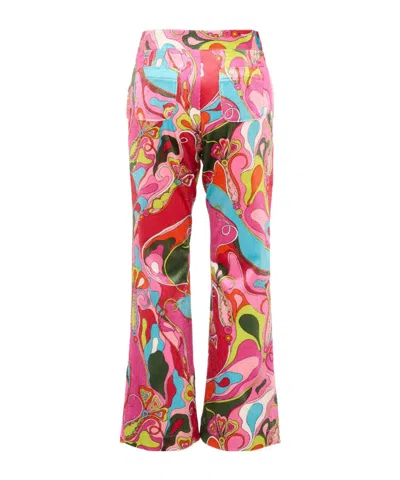 Pucci Patterned Trousers In Multi
