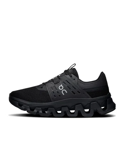 On Running Black Polyester Rubber Cloudswift Amp 1 Sneakers In Black