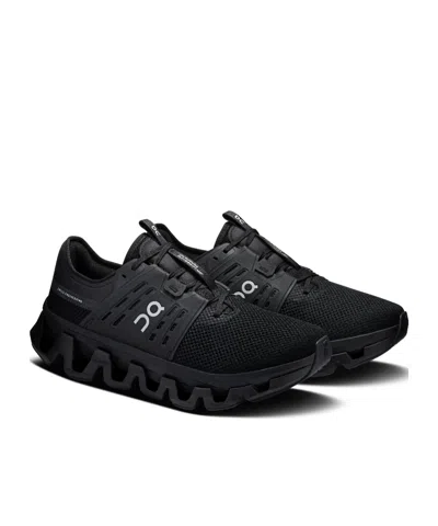 On Running Black Polyester Rubber Cloudswift Amp 1 Sneakers In Black