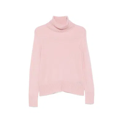 Aragona Turtleneck Sweater In Pink