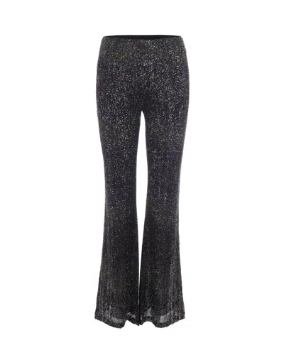 Missoni Flared Trousers With Multicolor Sequin Construction In Black