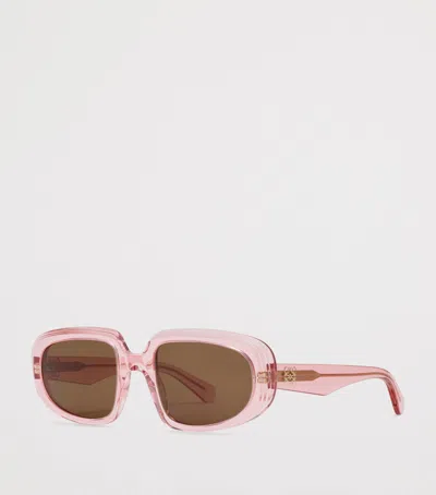 Loewe Rectangular Steps Sunglasses In Pink