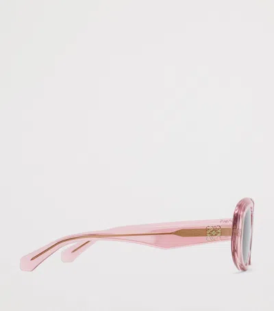 Loewe Rectangular Steps Sunglasses In Pink