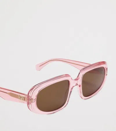 Loewe Rectangular Steps Sunglasses In Pink