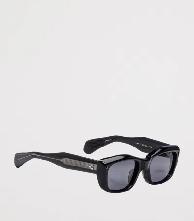 Jacques Marie Mage Corniche Rectangle Sunglasses In Black