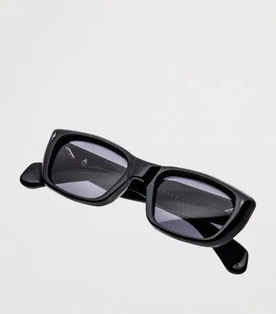 Jacques Marie Mage Corniche Rectangle Sunglasses In Black