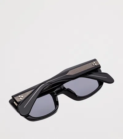 Jacques Marie Mage Corniche Rectangle Sunglasses In Black