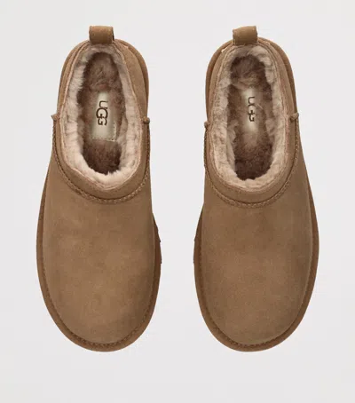 Ugg Suede Classic Micro Boots In Brown