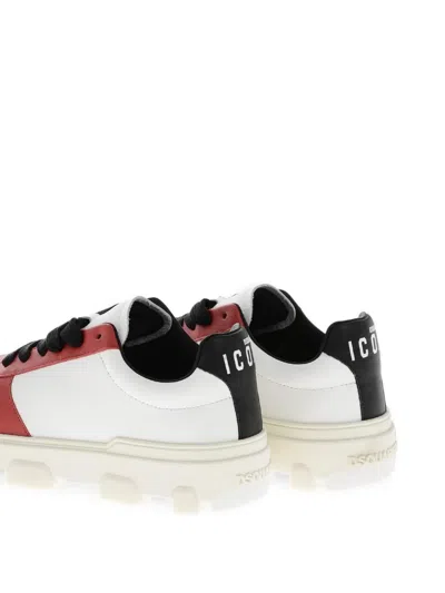 Dsquared2 White Leather Low-top Sneakers In White