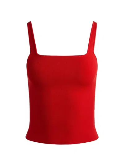 Alice + Olivia Devin Side Panel Tank In Red