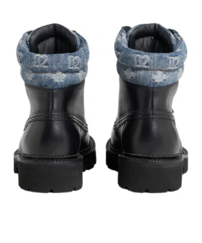 Dsquared2 D2 Monogram Ankle Boots In Black