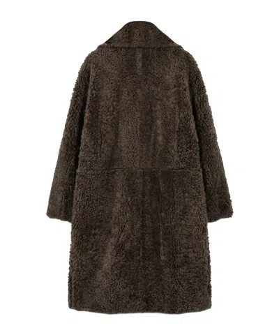 Tom Ford Cashmere Cocoon Jacket Oversized Patchwork Texture In Brown