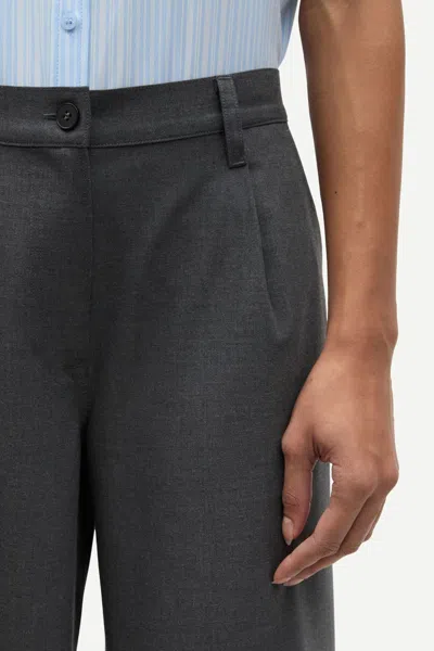 Samsoe & Samsoe Saharper Pleat Shorts In Gray