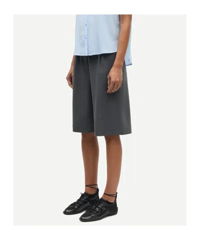 Samsoe & Samsoe Saharper Pleat Shorts In Gray