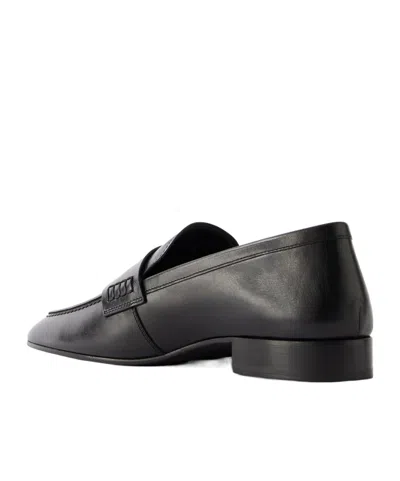 Dries Van Noten Square-toe Leather Loafers In Black