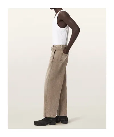 Allsaints Belt Loop Jeans In Brown