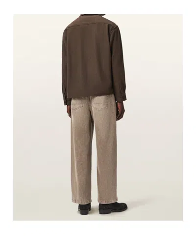 Allsaints Belt Loop Jeans In Brown
