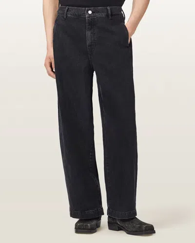 Allsaints Belt Loop Jeans In Black