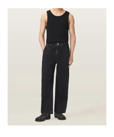 Allsaints Belt Loop Jeans In Black