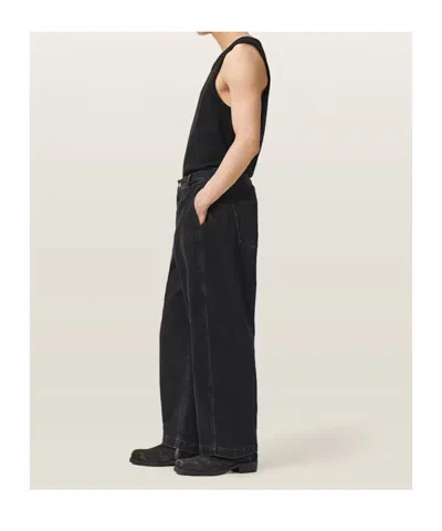 Allsaints Belt Loop Jeans In Black