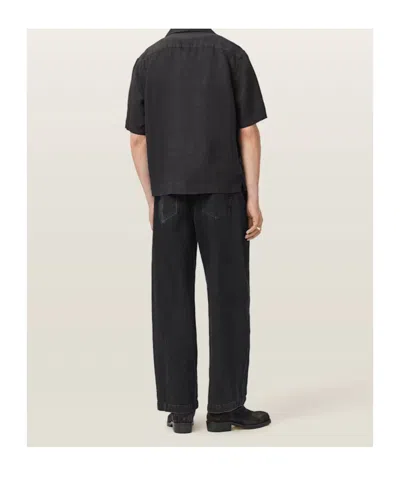Allsaints Belt Loop Jeans In Black