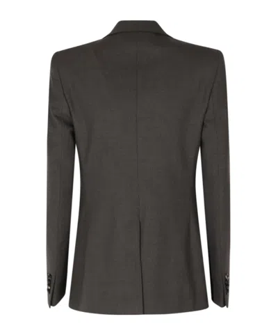 Tagliatore Dark Brown Single-breasted Padded Shoulders Wool-blend Suit In Black