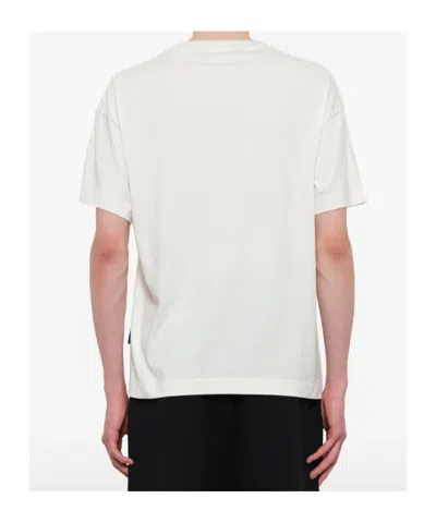 Palm Angels Neck Logo Printed T-shirt In White