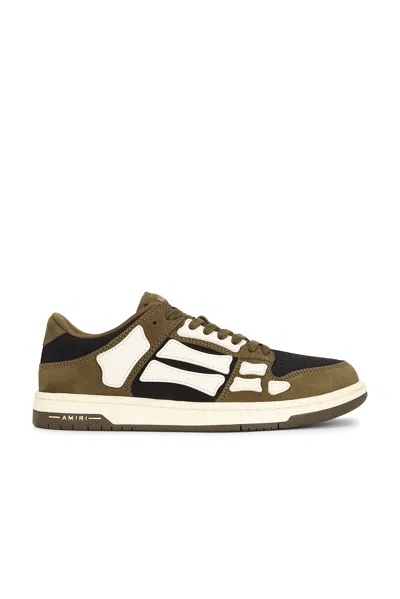 Amiri Panel Sneakers Rubber Sole Low Top In Black