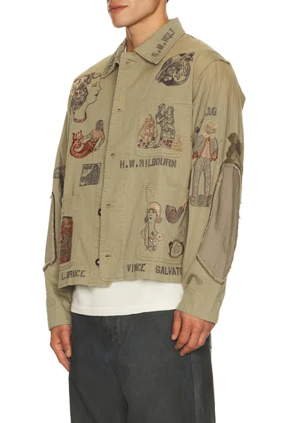 Samuel Zelig Duffle Chore Jacket In Green
