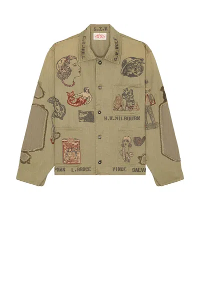 Samuel Zelig Duffle Chore Jacket In Green