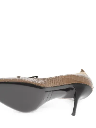 Dsquared2 Croc-effect Pumps In Brown