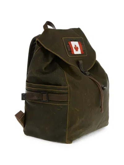FLAG-PATCH SIDE-POCKET BACKPACK
