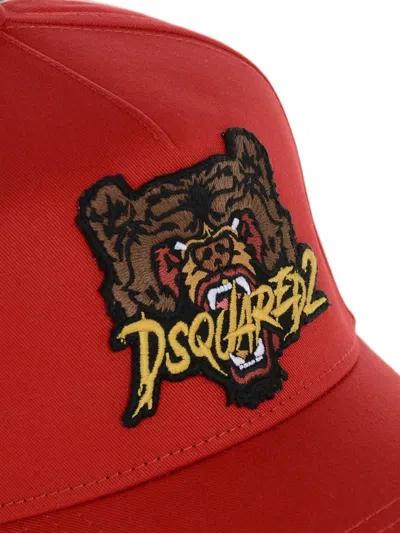 Dsquared2 Logo-motif Baseball Cap In Red
