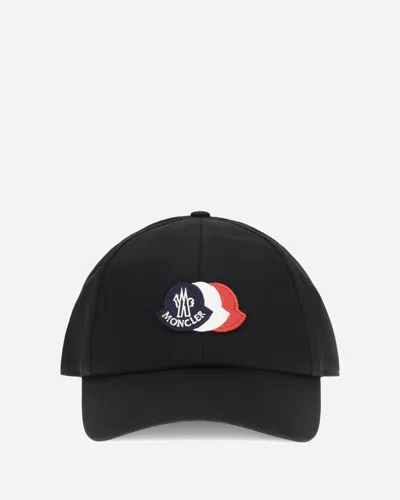 Moncler L20913b000210u618 Tricolour Logo Baseball Cap In Black