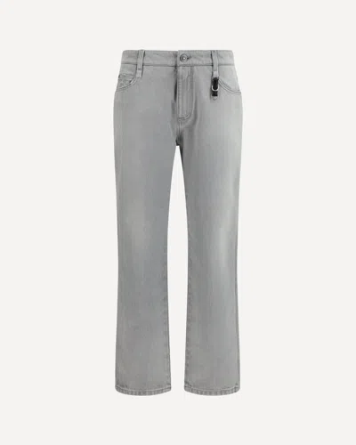 Ermanno Scervino Logo Patch Distressed Pants In Gray