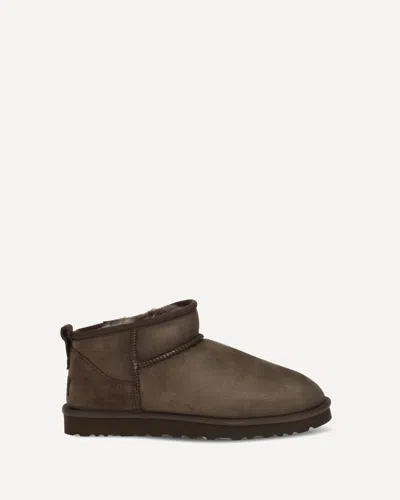 Ugg M Classic Ultra Mini Dusted Cocoa Ankle Boot In Brown