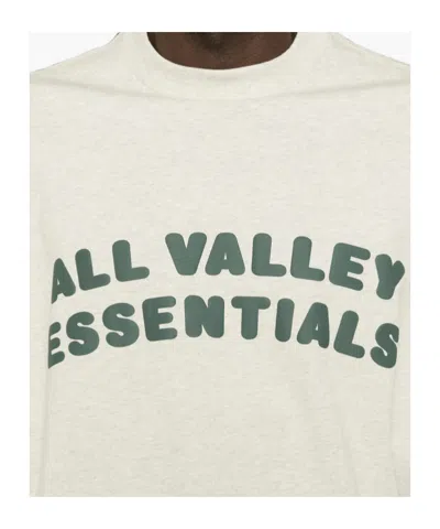 Essentials Logo-print Drop-shoulder T-shirt In White