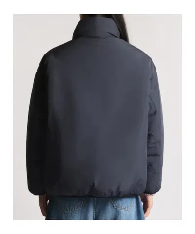 Fay Bomber Jacket In Microfiber In Blue