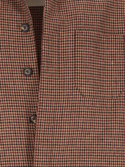 Eleventy Houndstooth-pattern Shirt Jacket In Brown