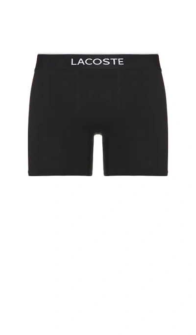 Lacoste 3-pack Boxer Briefs In Black