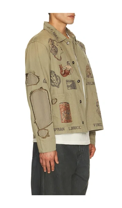 Samuel Zelig Duffle Chore Jacket In Green