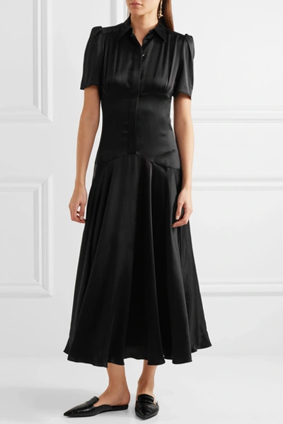 Shop Hillier Bartley Plimpton Silk-satin Dress