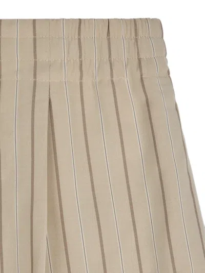 Tod's Short In Striped Silk In Pattern