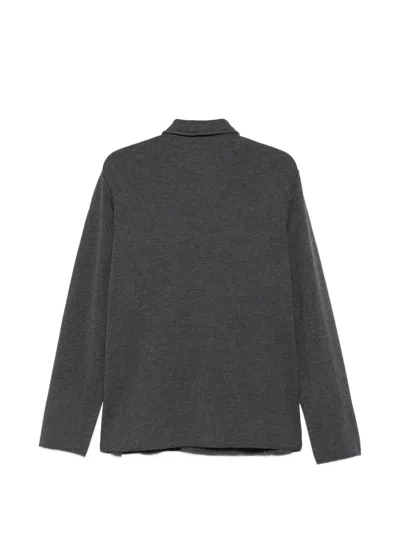 Lardini Flap-pocket Button-up Cardigan In Gray