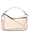 Loewe Puzzle Medium Leather Shoulder Bag In Ash
