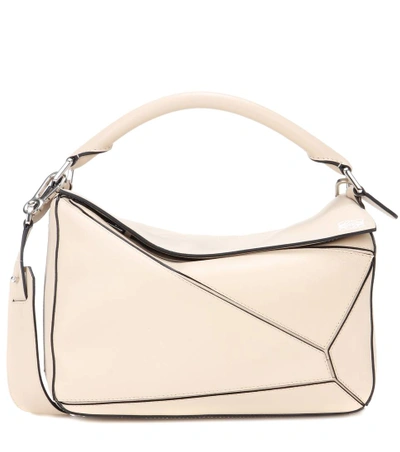 Shop Loewe Puzzle Leather Bag In Ash