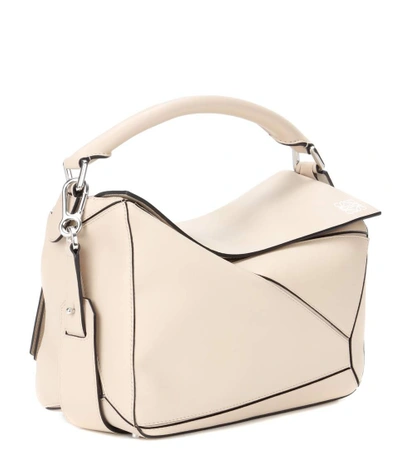 Shop Loewe Puzzle Leather Bag In Ash